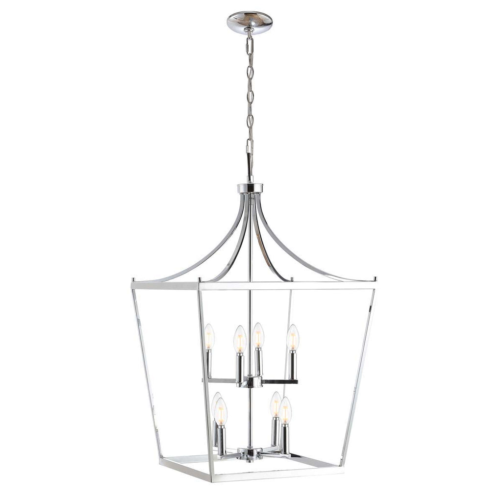 Safavieh Vallor 8Lt Pendant-Chrome