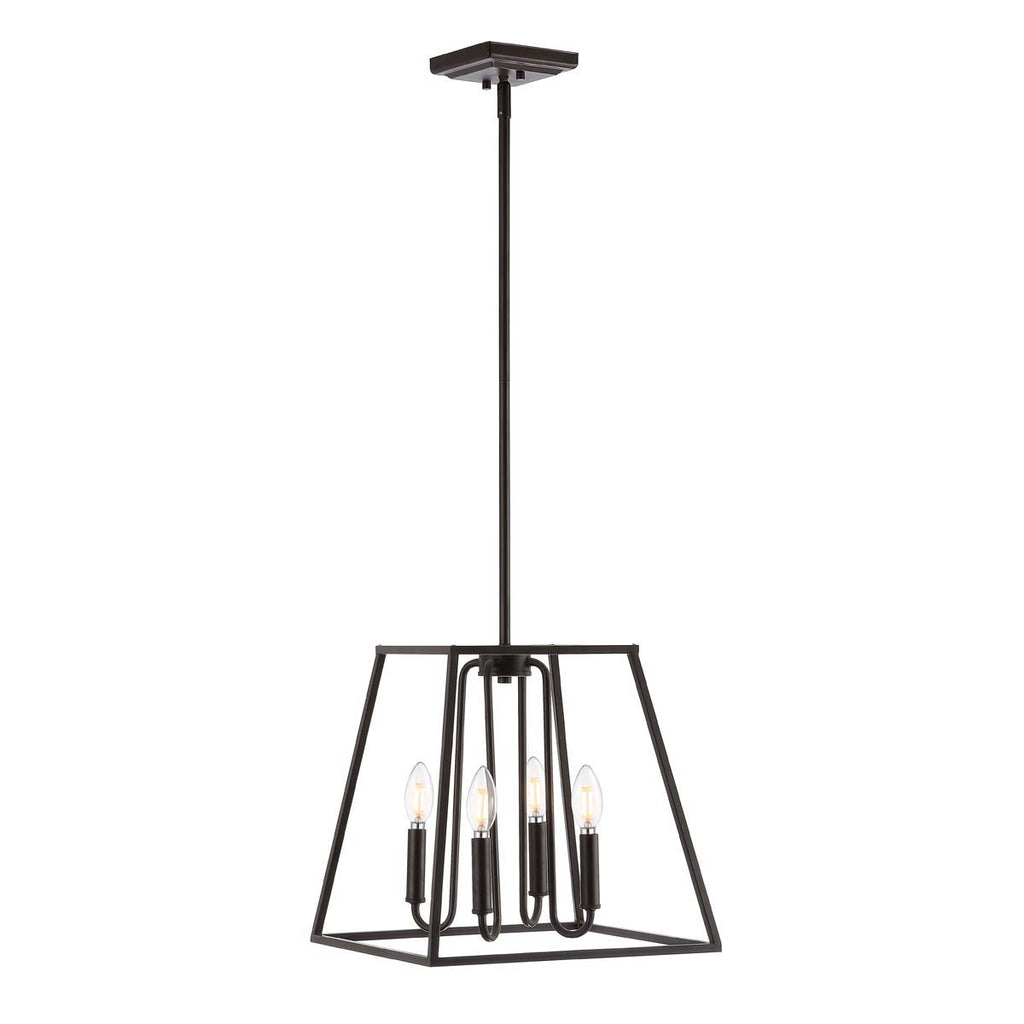 Safavieh Porten 4Lt Pendant-Oil Rubbed Bronze (Black)