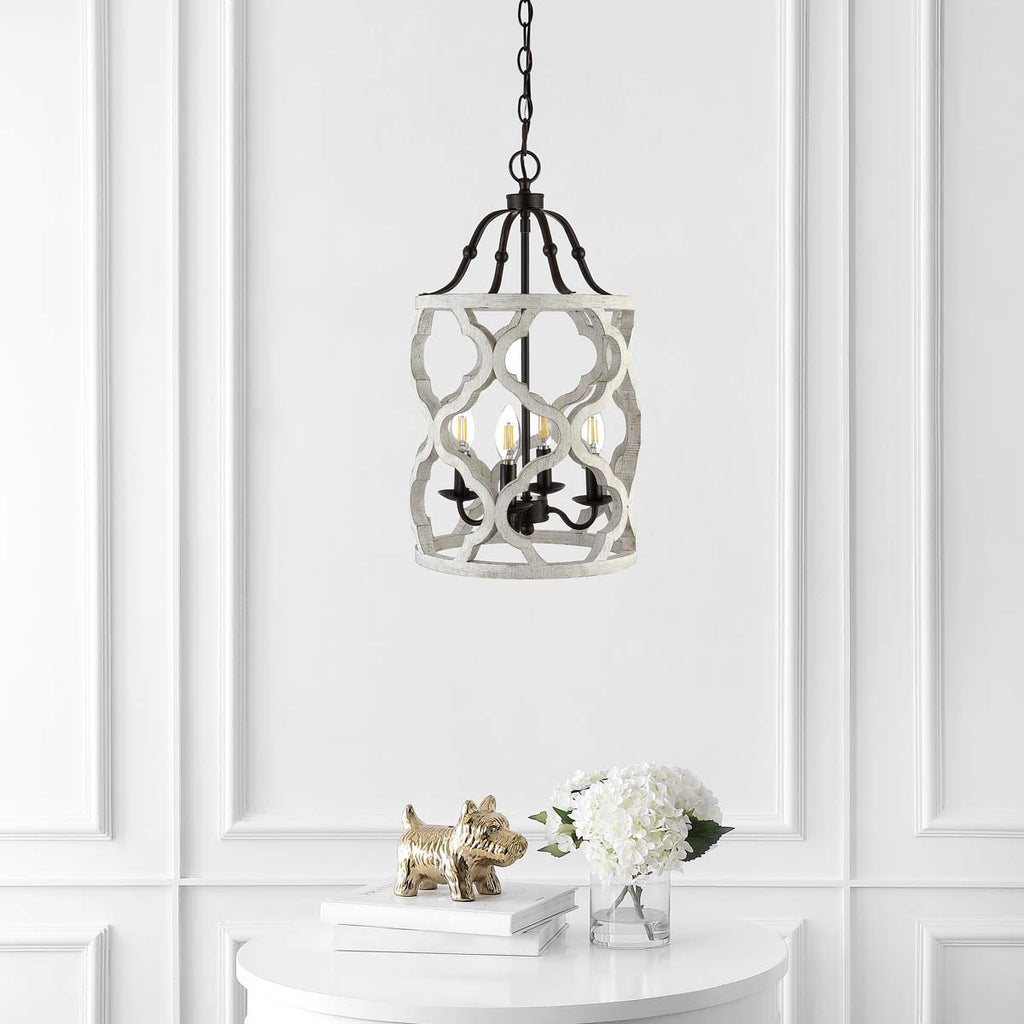 Safavieh Quinby Pendant-Oil Rubbed Bronze (Black) /White