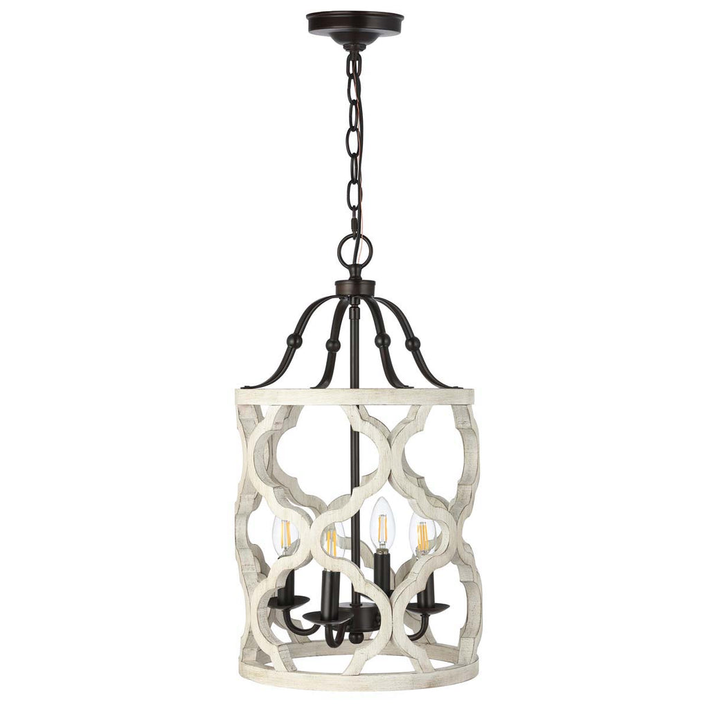 Safavieh Quinby Pendant-Oil Rubbed Bronze (Black) /White