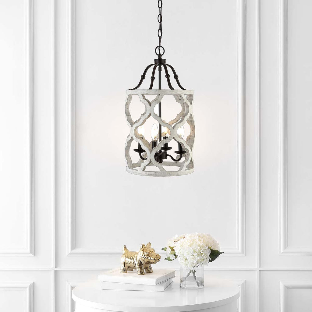 Safavieh Quinby Pendant-Oil Rubbed Bronze (Black) /White