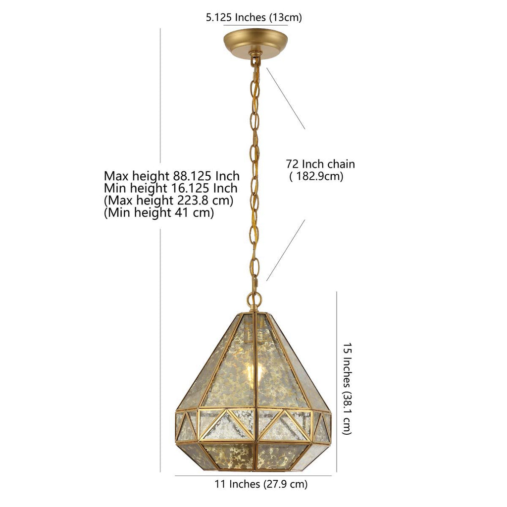 Safavieh Relma Pendant-Gold/Clear