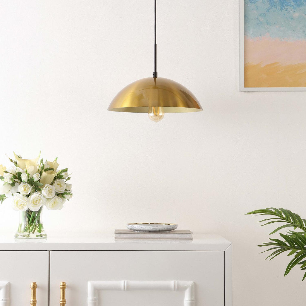 Safavieh Jorden 14 Inch Pendant - Brass / Black