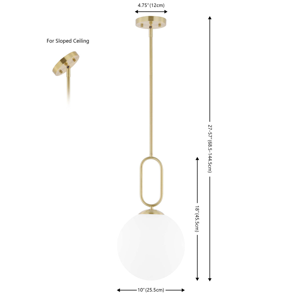 Safavieh Danva 10 Inch Extendable Pendant - Brass