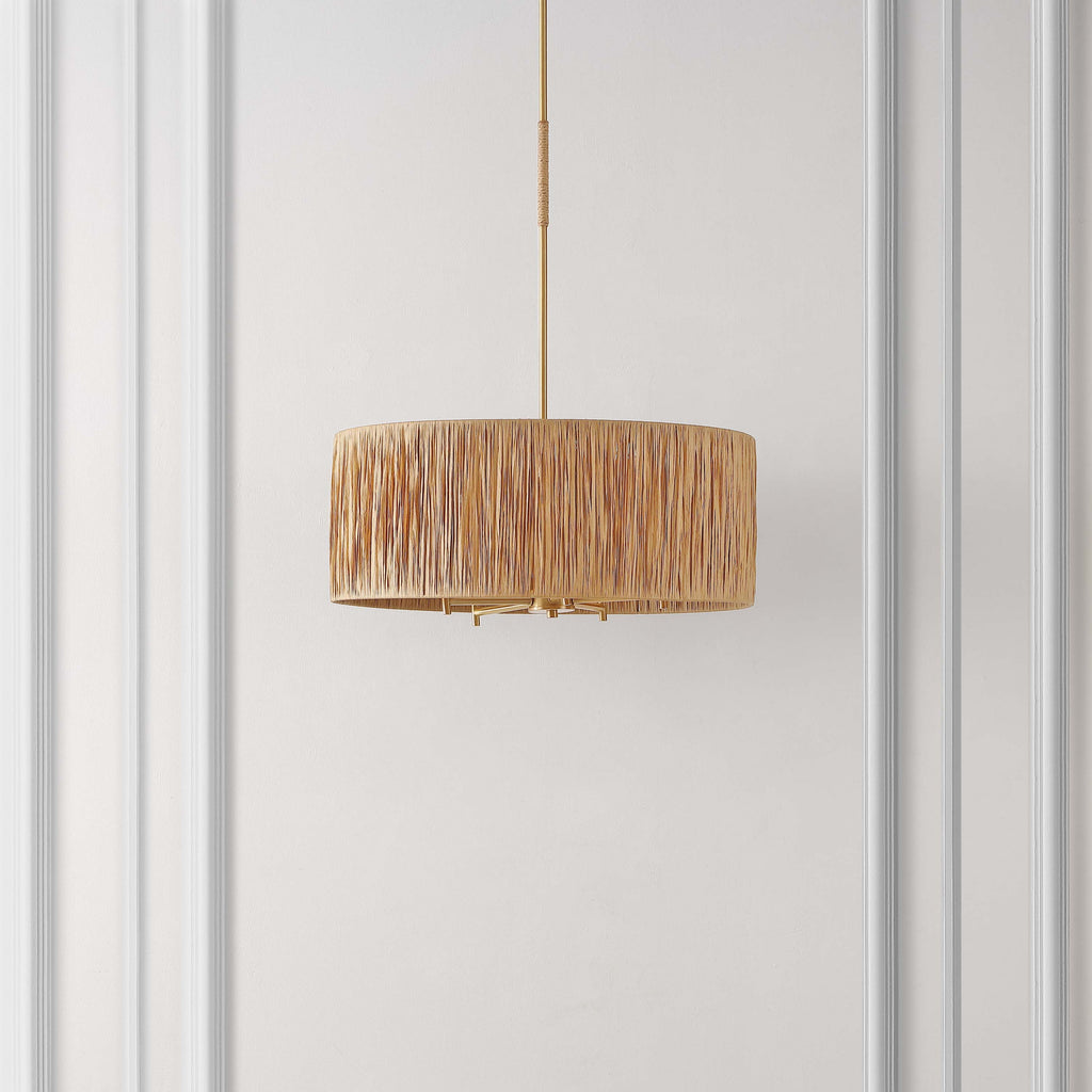 Safavieh Colessa 5 Light Extendable Pendant - Natural / Gold