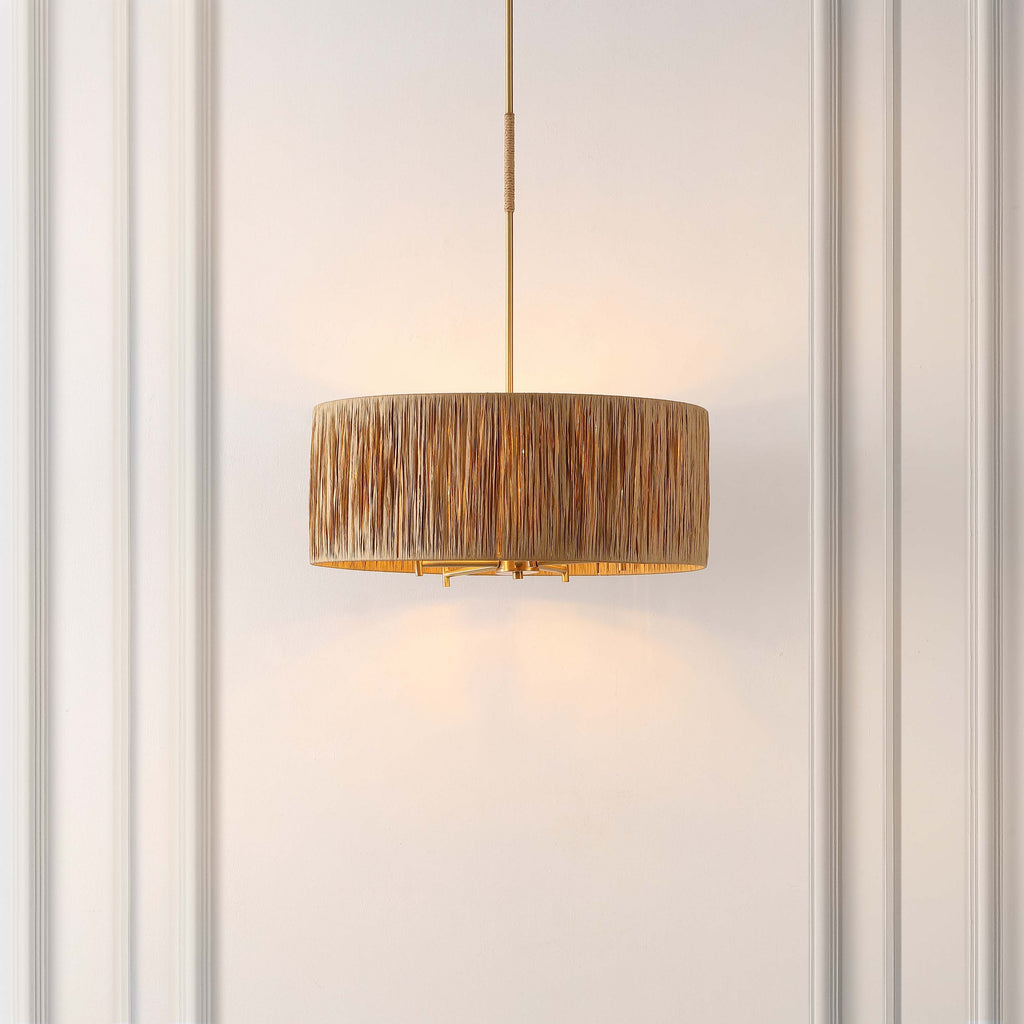 Safavieh Colessa 5 Light Extendable Pendant - Natural / Gold