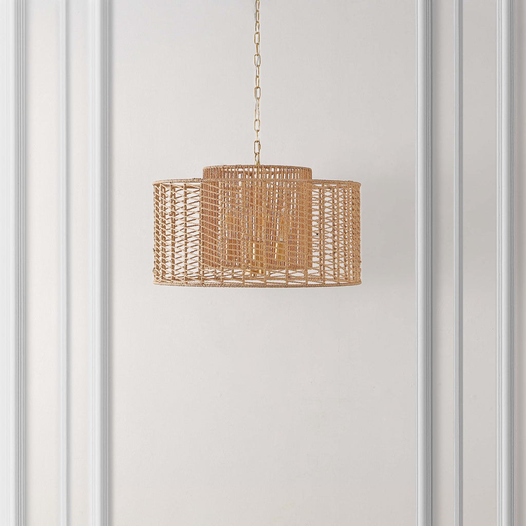 Safavieh Brynora 4 Light Extendable Pendant - Natural / Gold