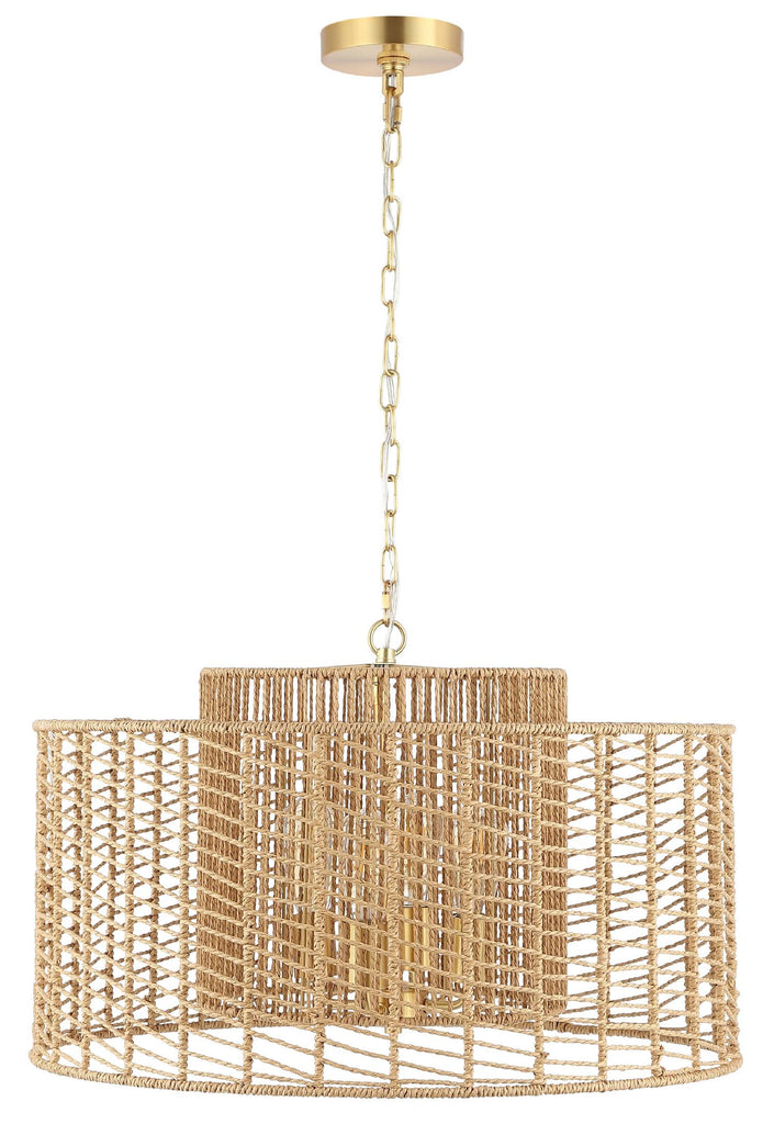 Safavieh Brynora 4 Light Extendable Pendant - Natural / Gold