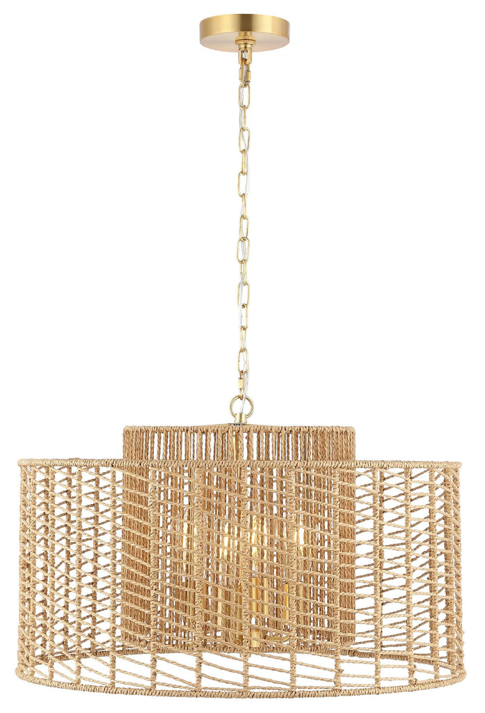 Safavieh Brynora 4 Light Extendable Pendant - Natural / Gold