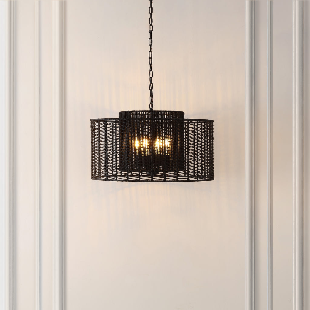 Safavieh Brynora 4 Light Extendable Pendant - Black