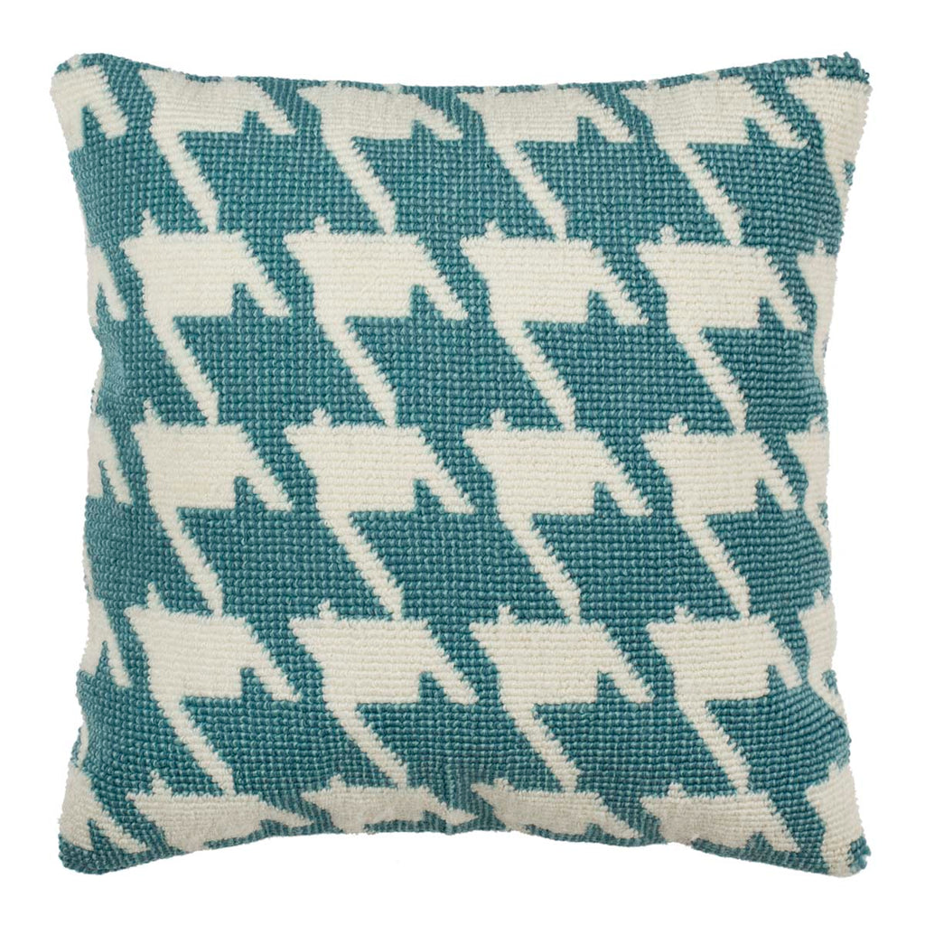 Safavieh Hanne Houndstooth Pillow - Celadon/Ivory