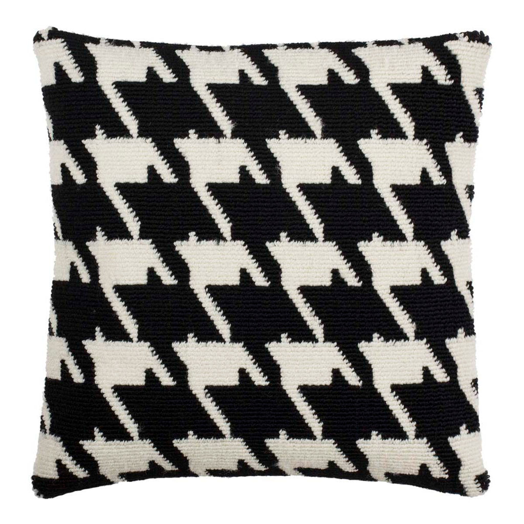 Safavieh Hanne Houndstooth Pillow - Black/Ivory