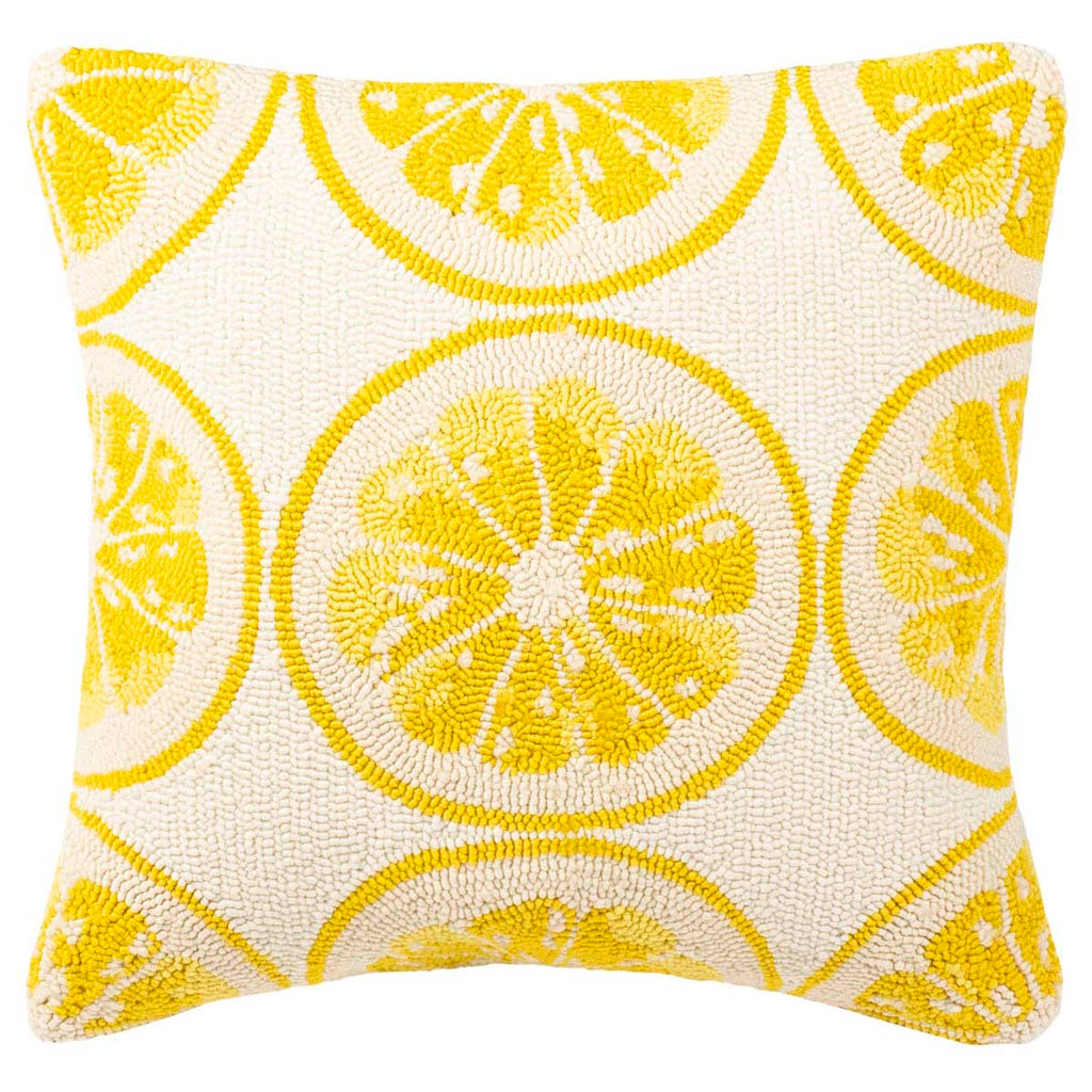 Safavieh Lemon Squeeze Pillow - Yellow/White