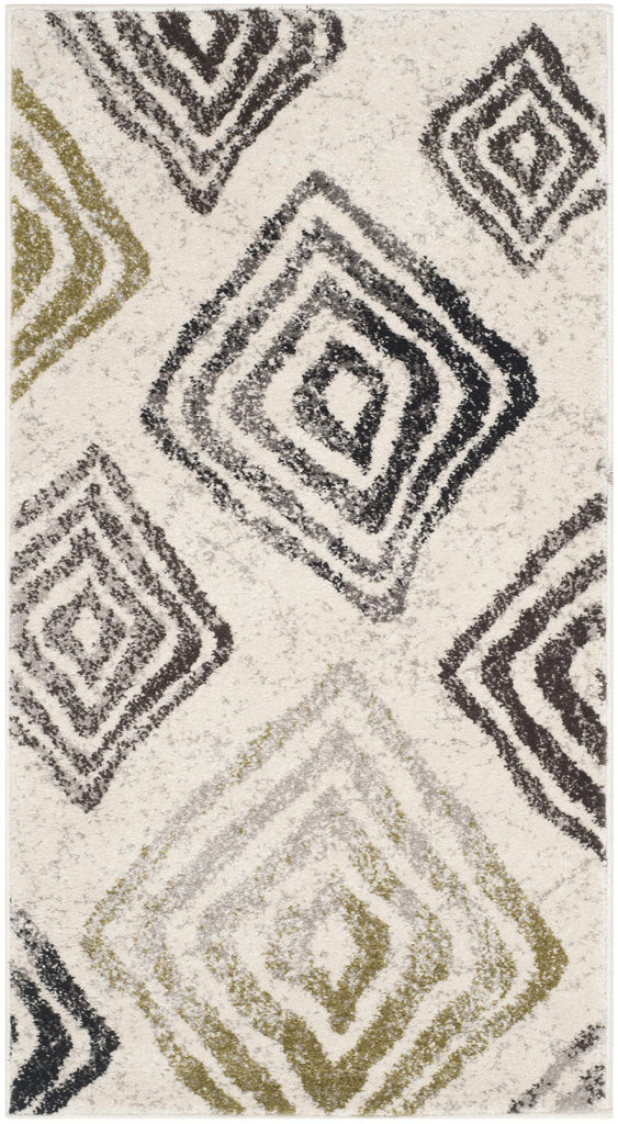 Modern Area Rug, PRL4820F, 90 X 150 cm in Ivory / Brown