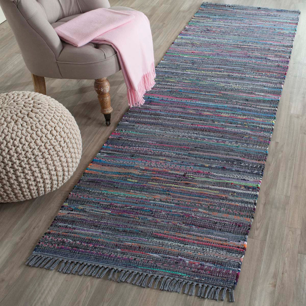 Safavieh Rag Rug Rug Collection RAR121K - Aqua / Multi