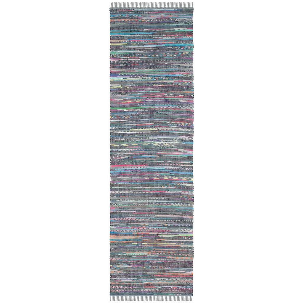 Safavieh Rag Rug Rug Collection RAR121K - Aqua / Multi