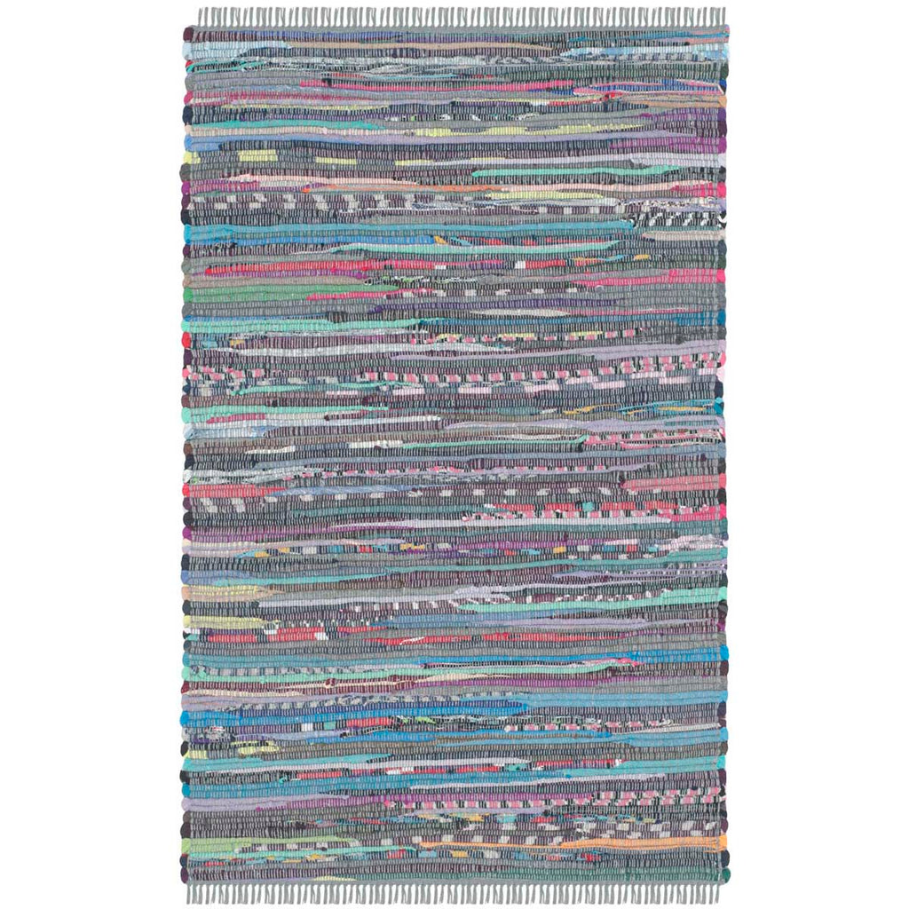 Safavieh Rag Rug Rug Collection RAR121K - Aqua / Multi