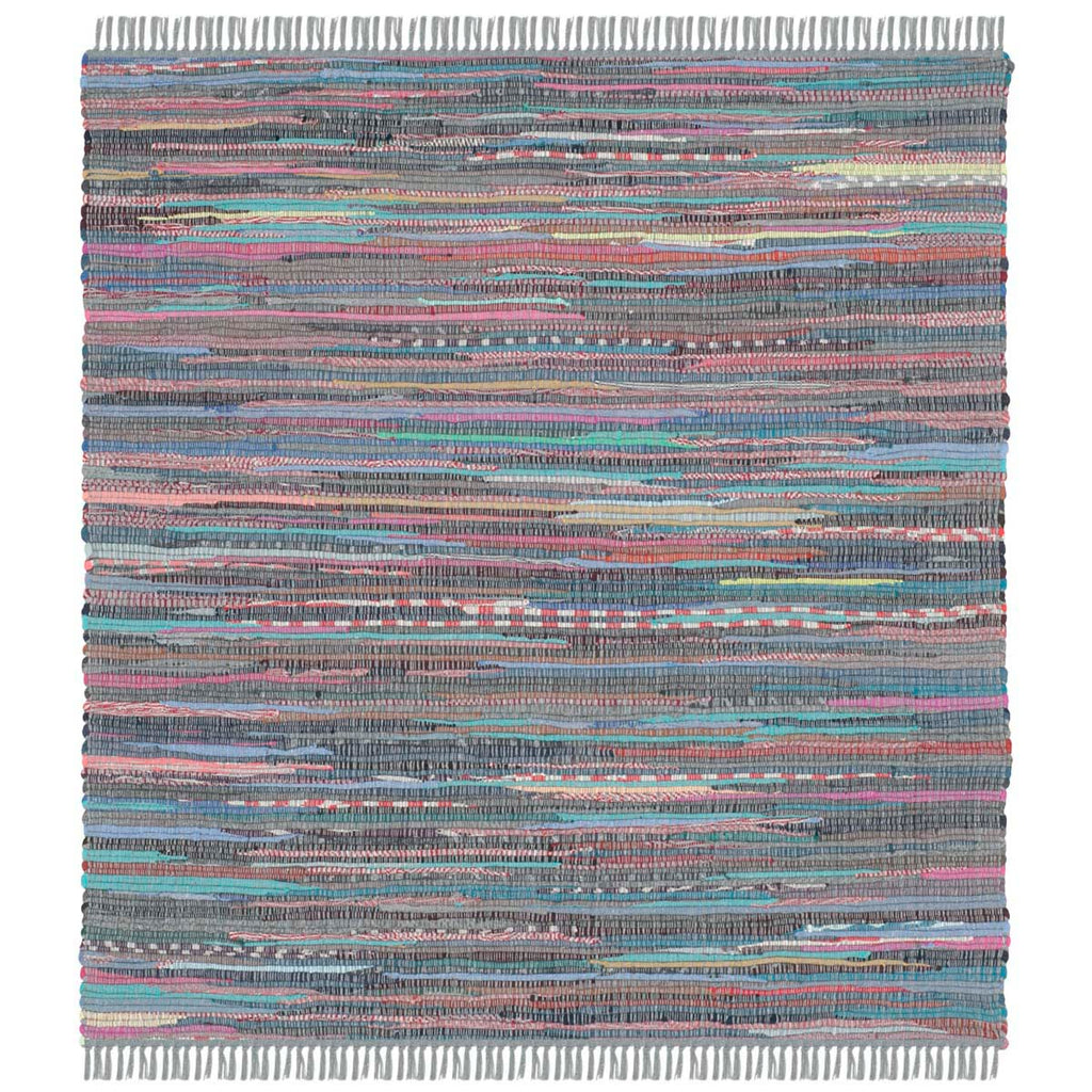 Safavieh Rag Rug Rug Collection RAR121K - Aqua / Multi