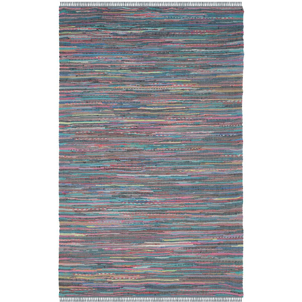 Safavieh Rag Rug Rug Collection RAR121K - Aqua / Multi