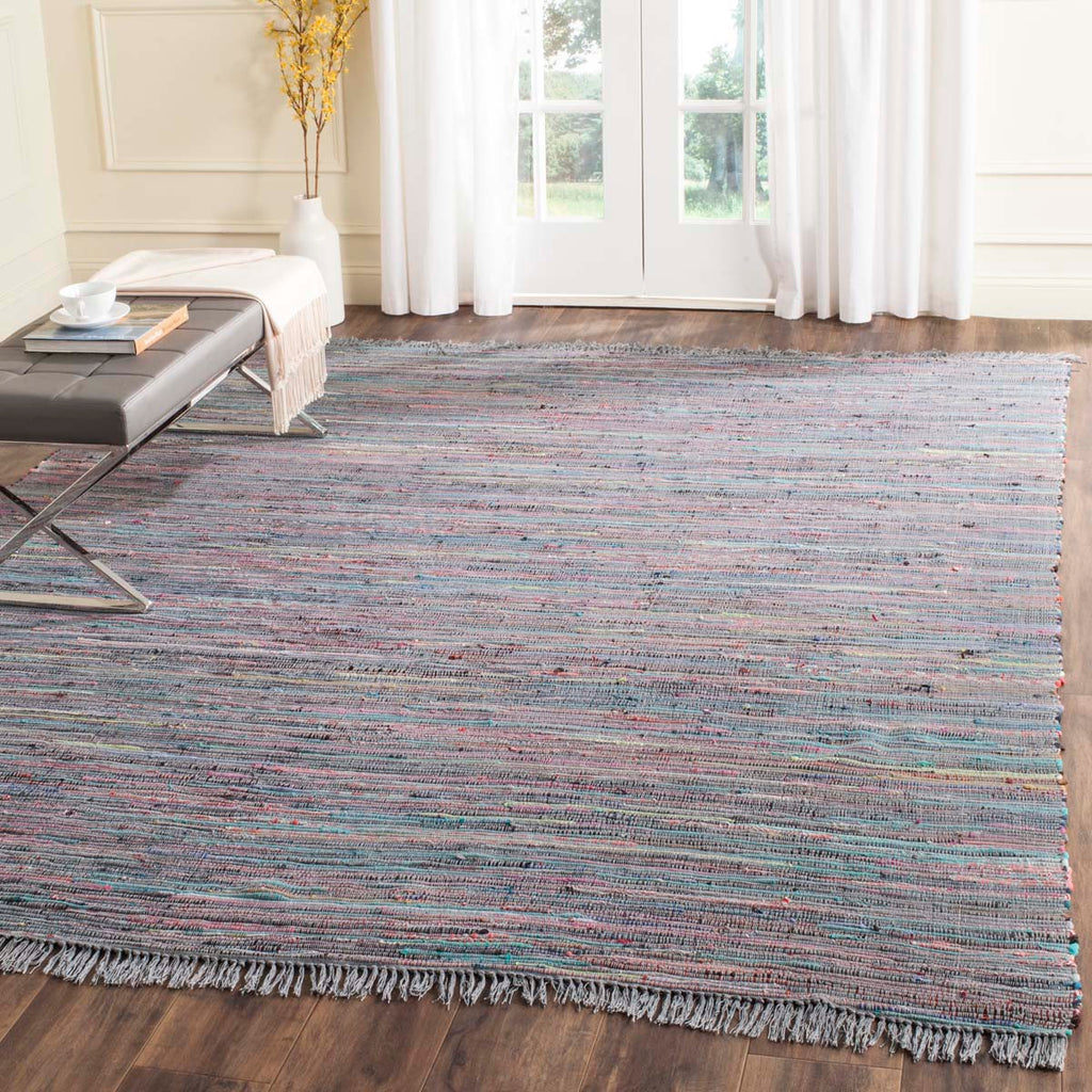 Safavieh Rag Rug Rug Collection RAR121K - Aqua / Multi