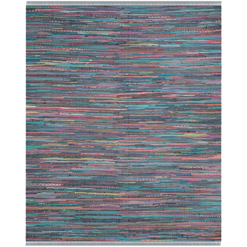 Safavieh Rag Rug Rug Collection RAR121K - Aqua / Multi