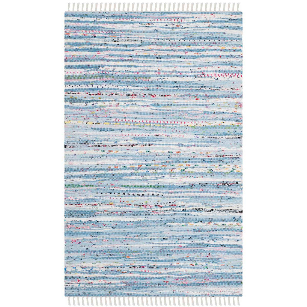 Safavieh Rag Rug Rug Collection RAR125A - Light Blue / Multi