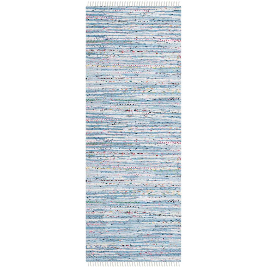 Safavieh Rag Rug Rug Collection RAR125A - Light Blue / Multi