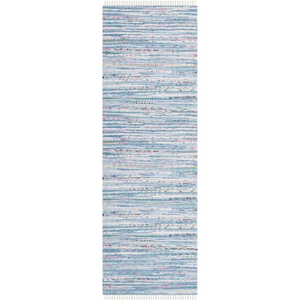 Safavieh Rag Rug Rug Collection RAR125A - Light Blue / Multi