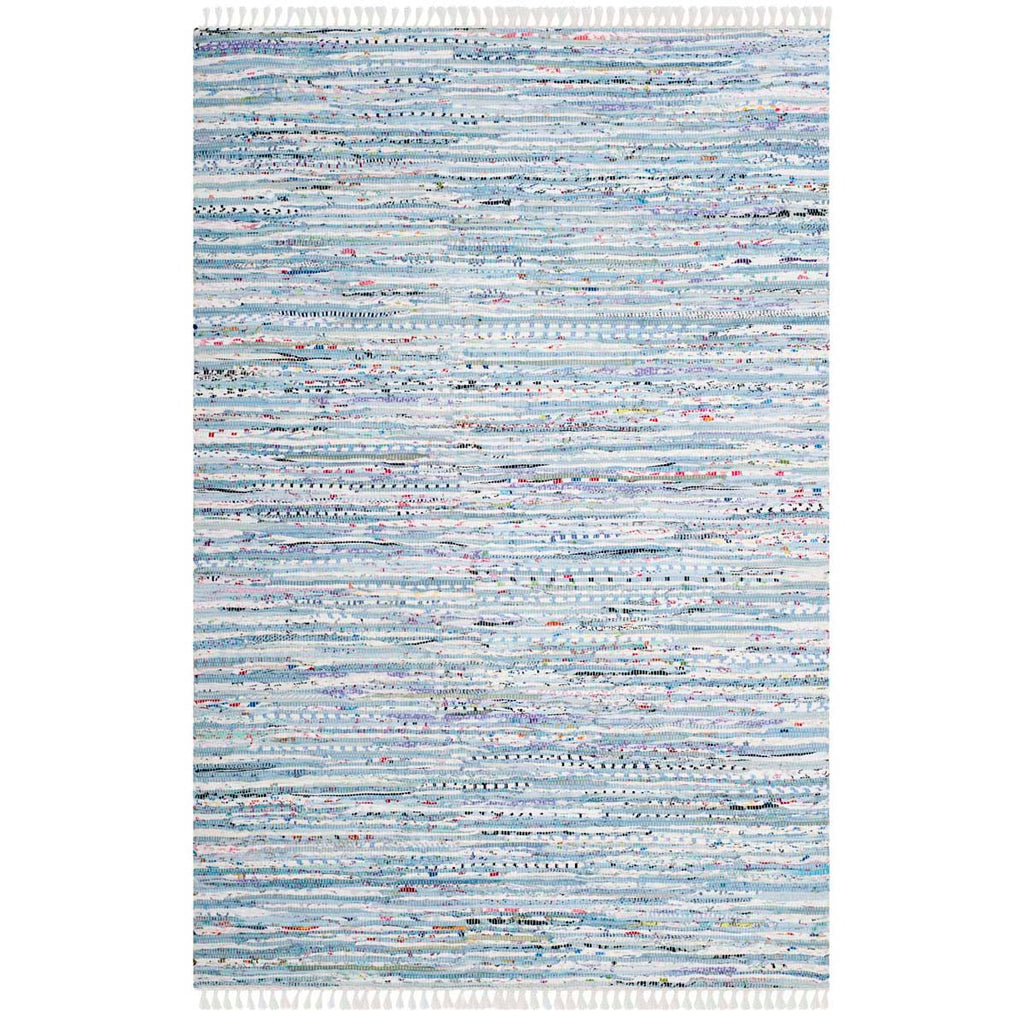 Safavieh Rag Rug Rug Collection RAR125A - Light Blue / Multi