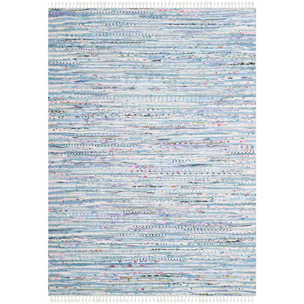 Safavieh Rag Rug Rug Collection RAR125A - Light Blue / Multi