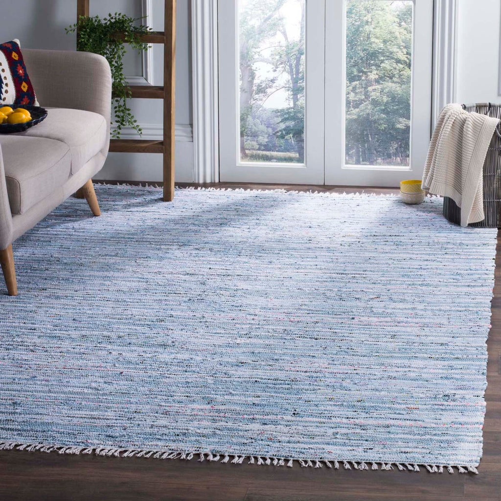 Safavieh Rag Rug Rug Collection RAR125A - Light Blue / Multi