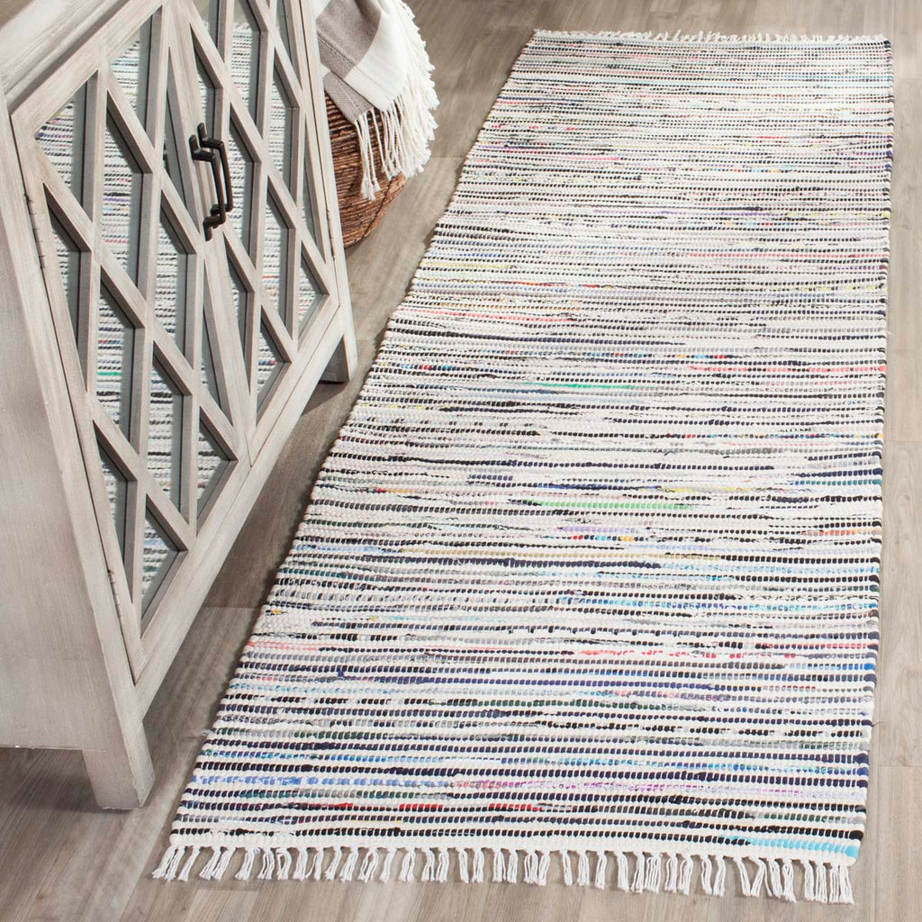 Safavieh Rag Rug Rug Collection RAR125B - Ivory / Multi