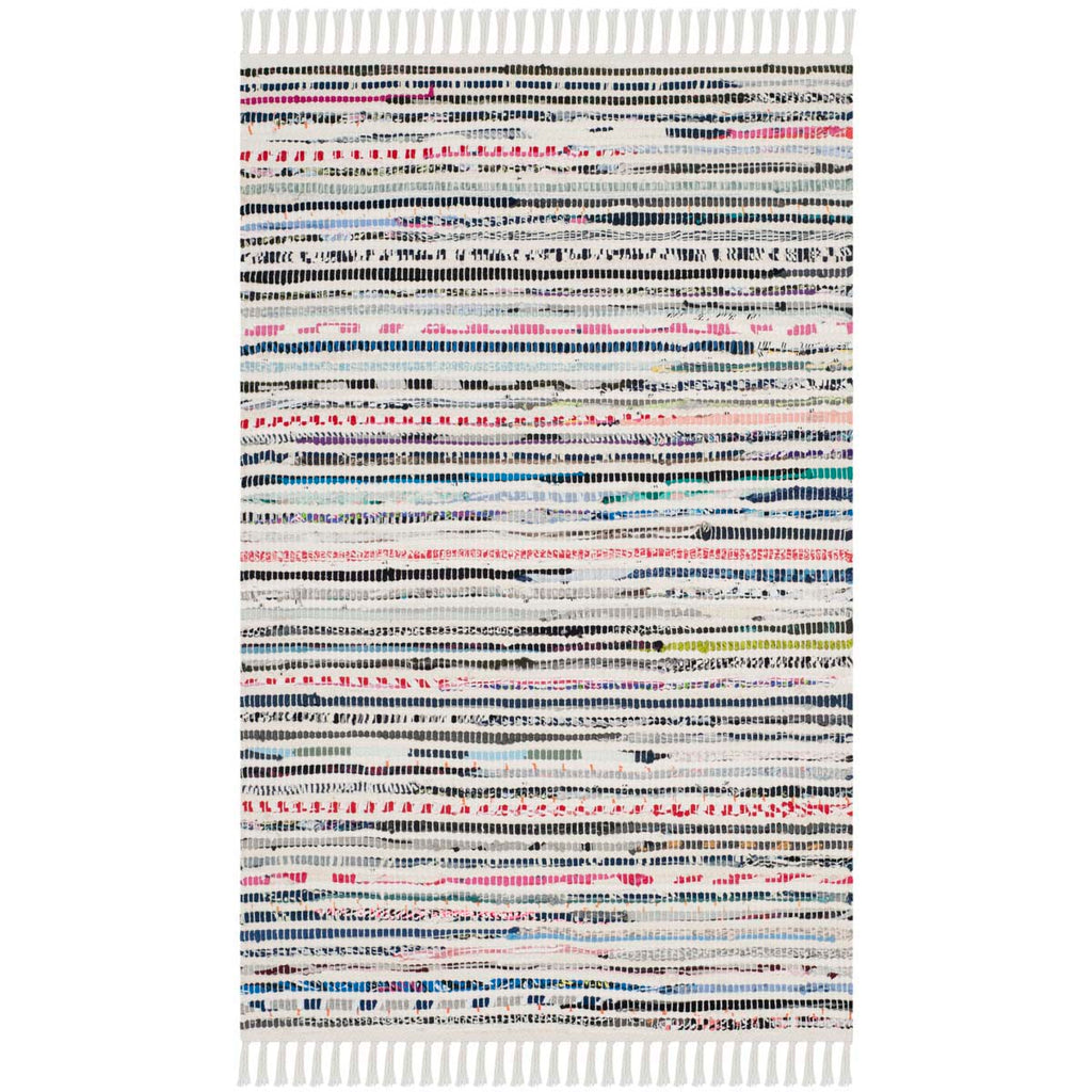 Safavieh Rag Rug Rug Collection RAR125B - Ivory / Multi