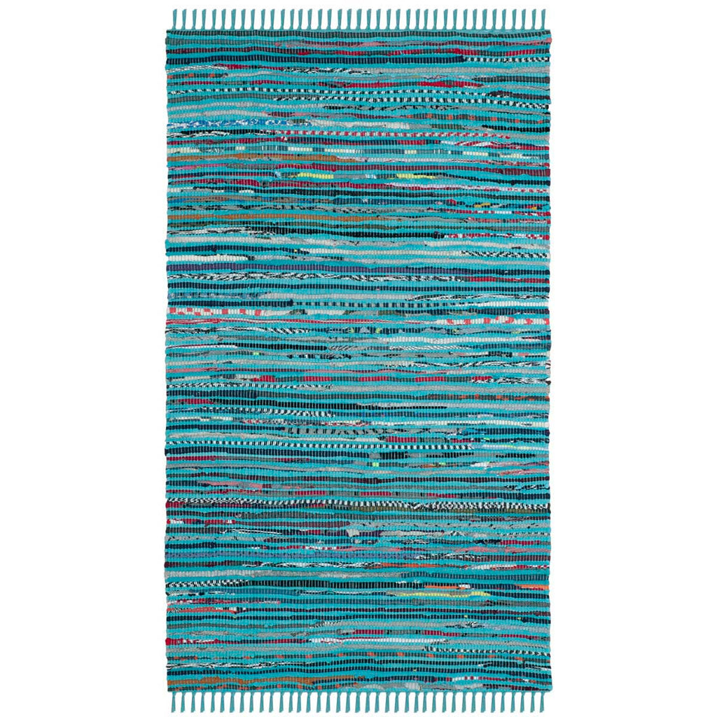 Safavieh Rag Rug Rug Collection RAR125C - Turquoise / Multi