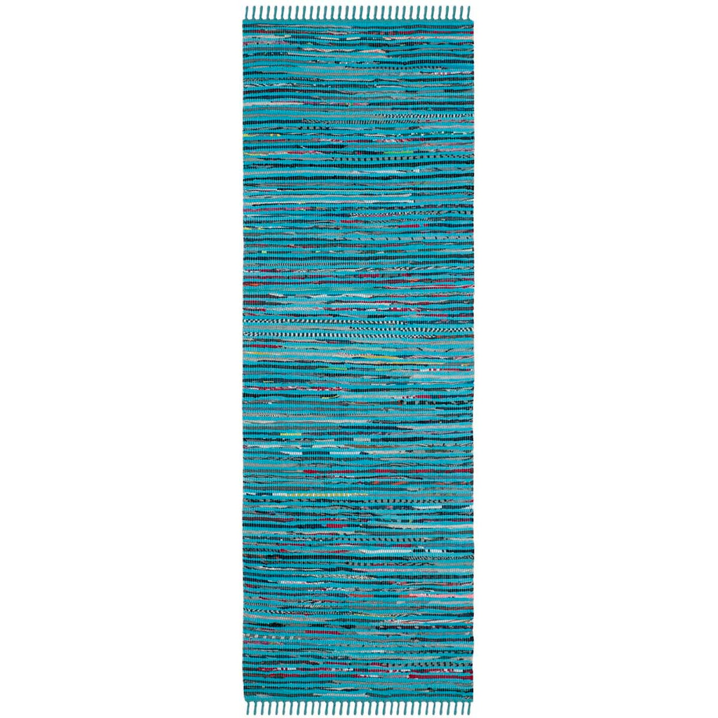 Safavieh Rag Rug Rug Collection RAR125C - Turquoise / Multi