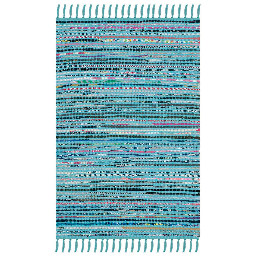 Safavieh Rag Rug Rug Collection RAR125C - Turquoise / Multi