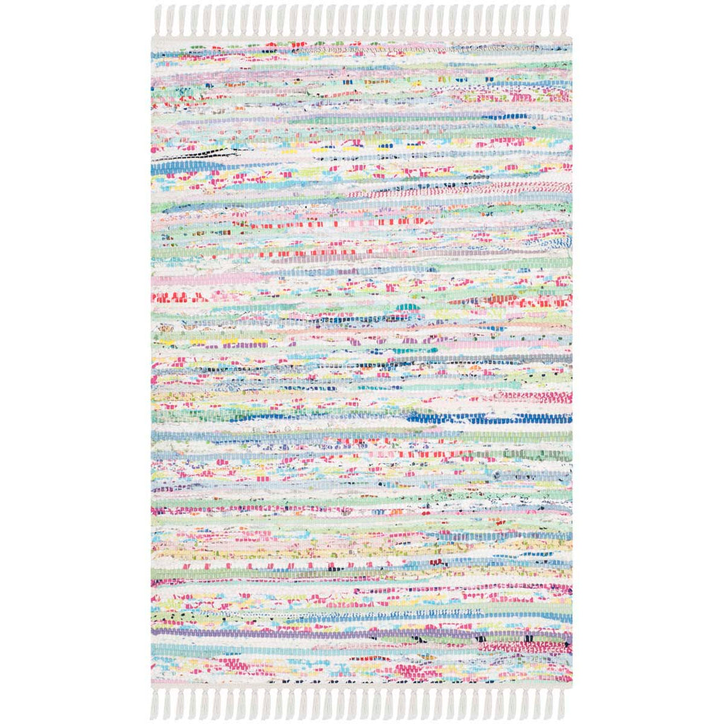 Safavieh Rag Rug Rug Collection RAR125D - Light Green / Multi