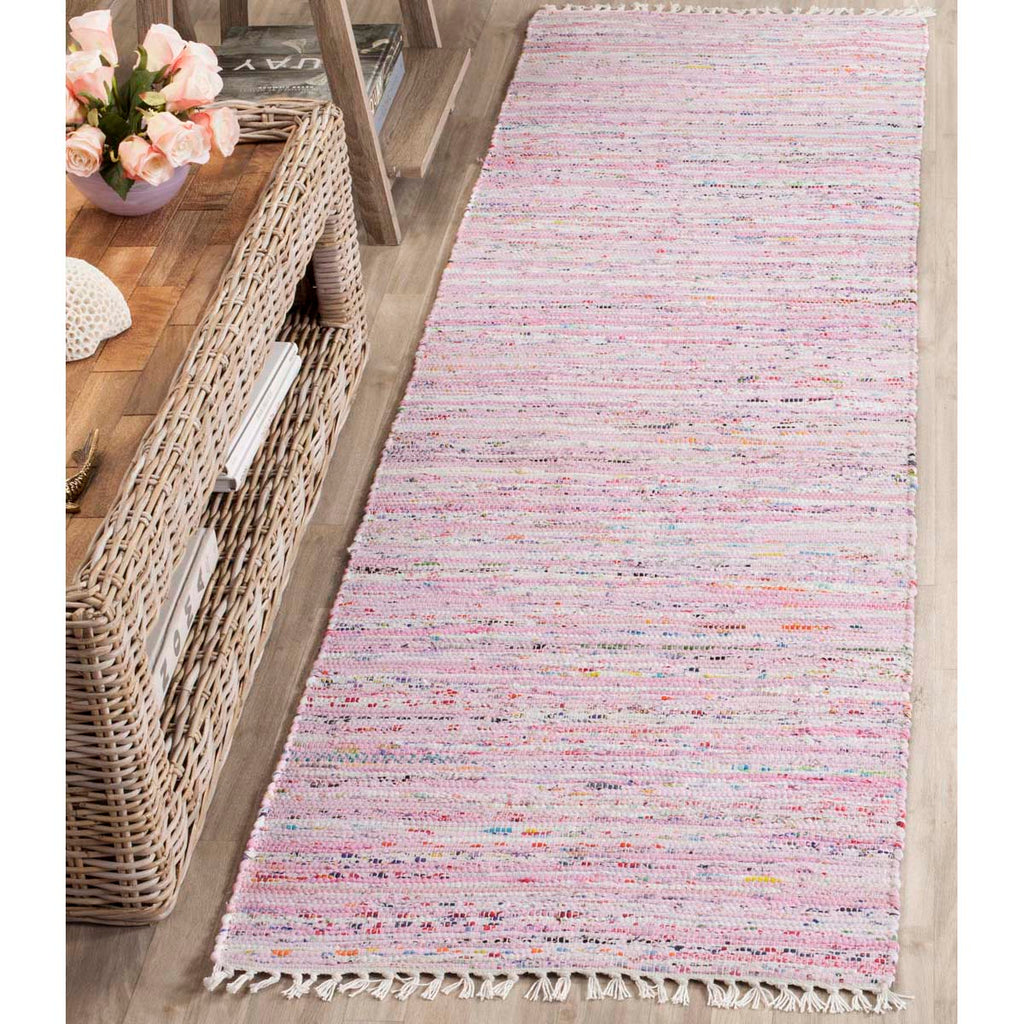 Safavieh Rag Rug Rug Collection RAR125E - Light Pink / Multi