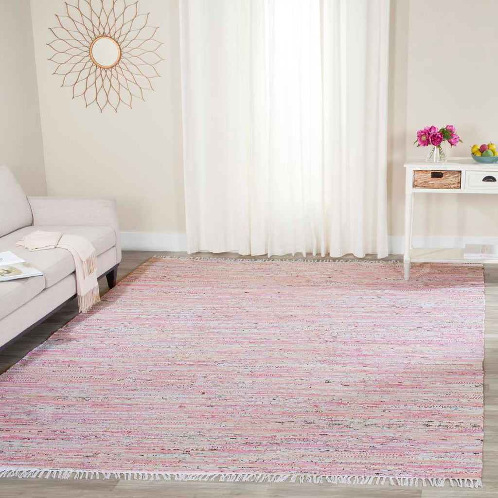 Safavieh Rag Rug Rug Collection RAR125E - Light Pink / Multi