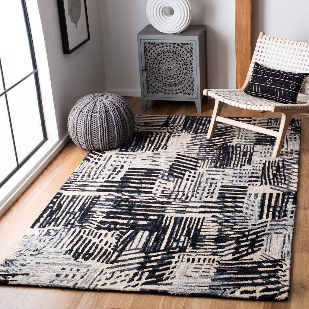 Safavieh Rodeo Drive Rug Collection RD551Z - Black / Ivory