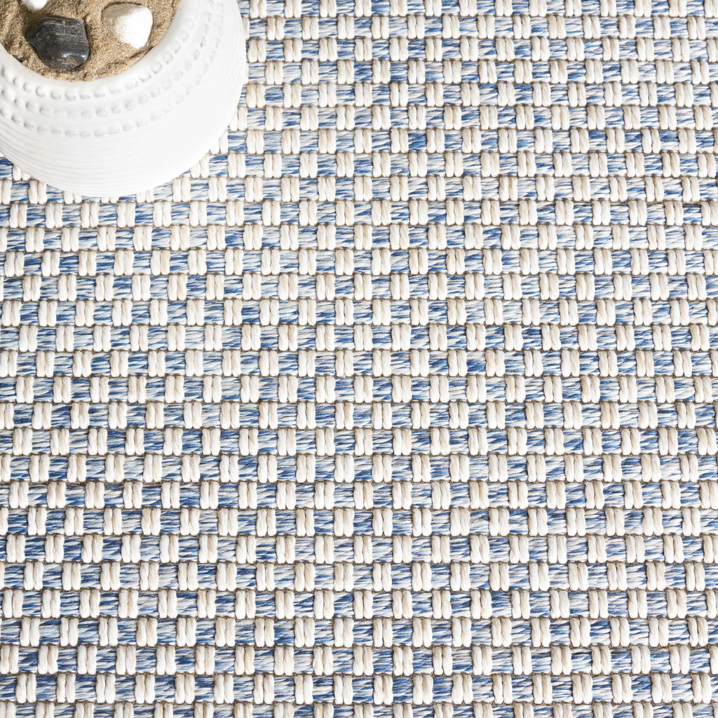 Safavieh Sisal All-Weather Rug Collection: SAW460M - Blue / Ivory