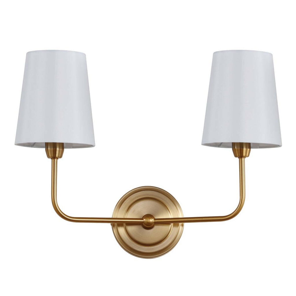 Safavieh Ezra Two Light Wall Sconce-Brass Gold