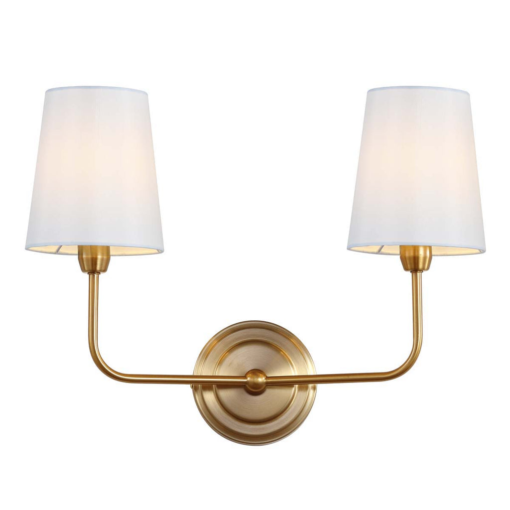 Safavieh Ezra Two Light Wall Sconce-Brass Gold