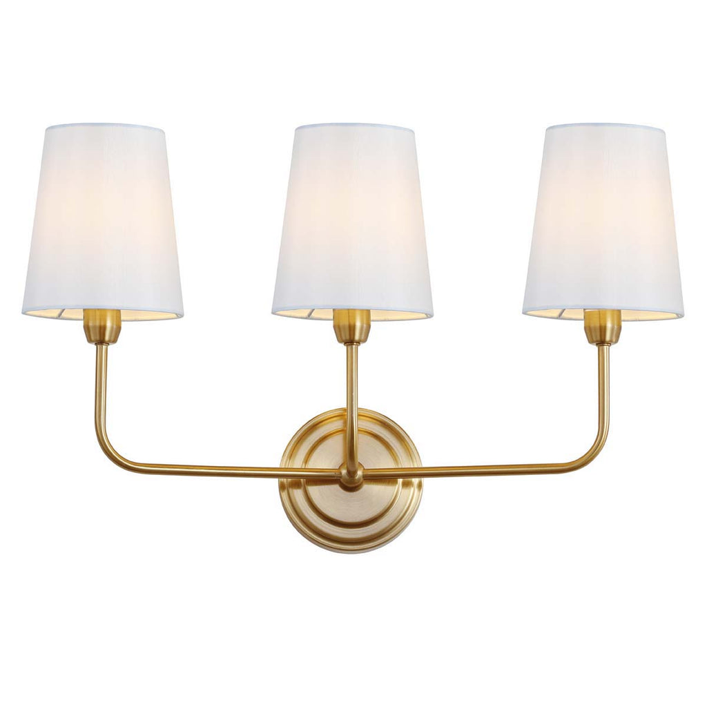 Safavieh Sawyer Three Light Wall Sconce-Brass Gold