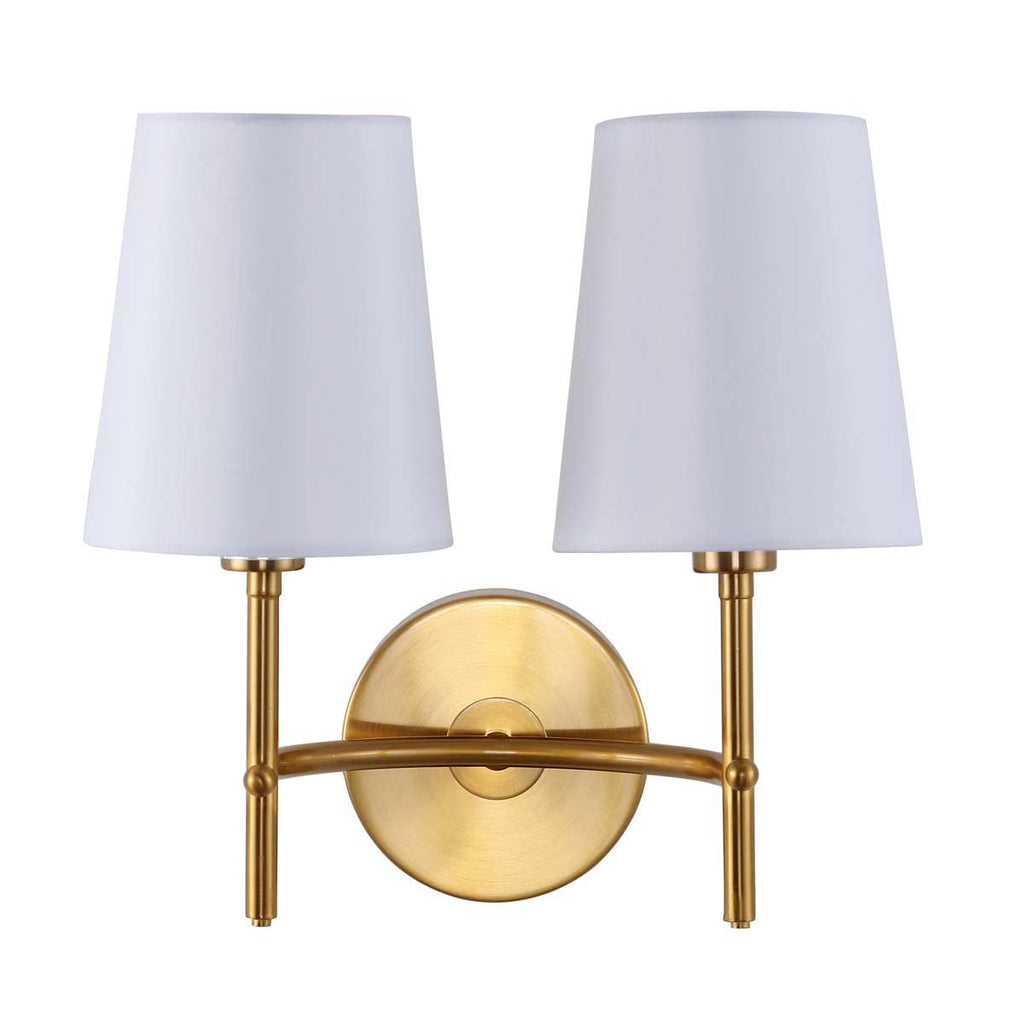 Safavieh Barrett Two Light Wall Sconce-Brass Gold