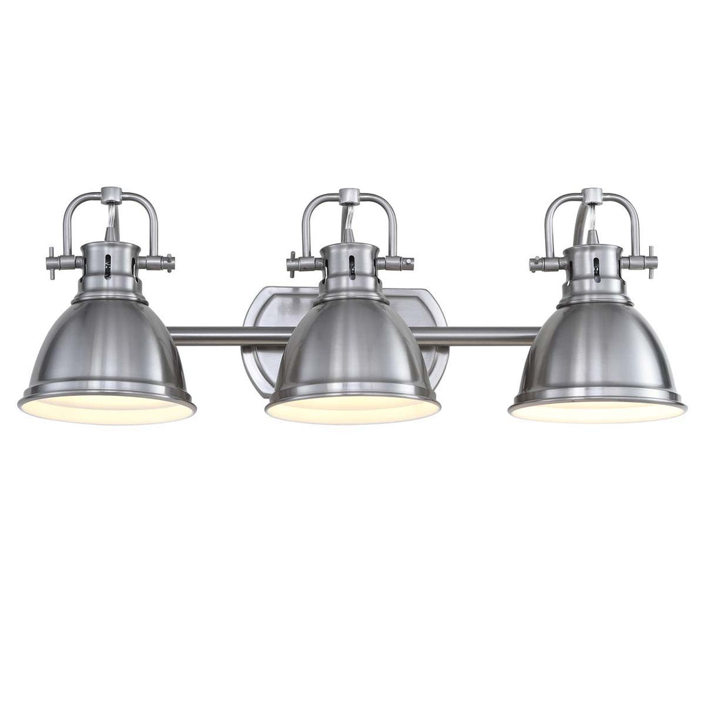 Safavieh Roland Three Light Bathroom Sconce-Brush Nickel
