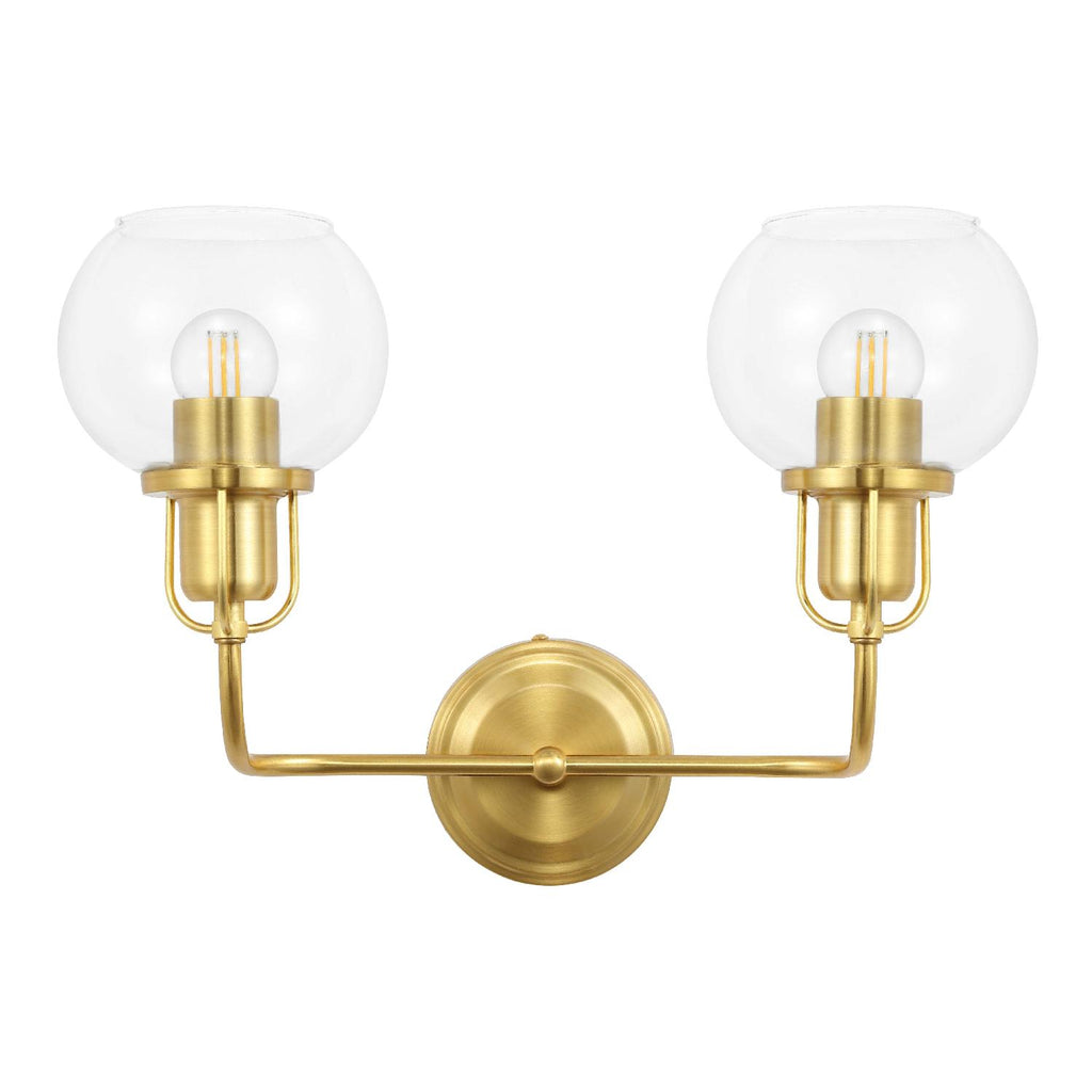 Safavieh Fenris Wall Sconce - Satin Brass/Clear