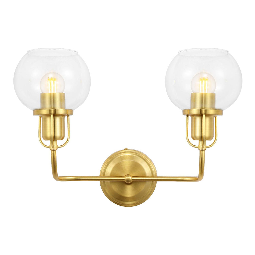 Safavieh Fenris Wall Sconce - Satin Brass/Clear