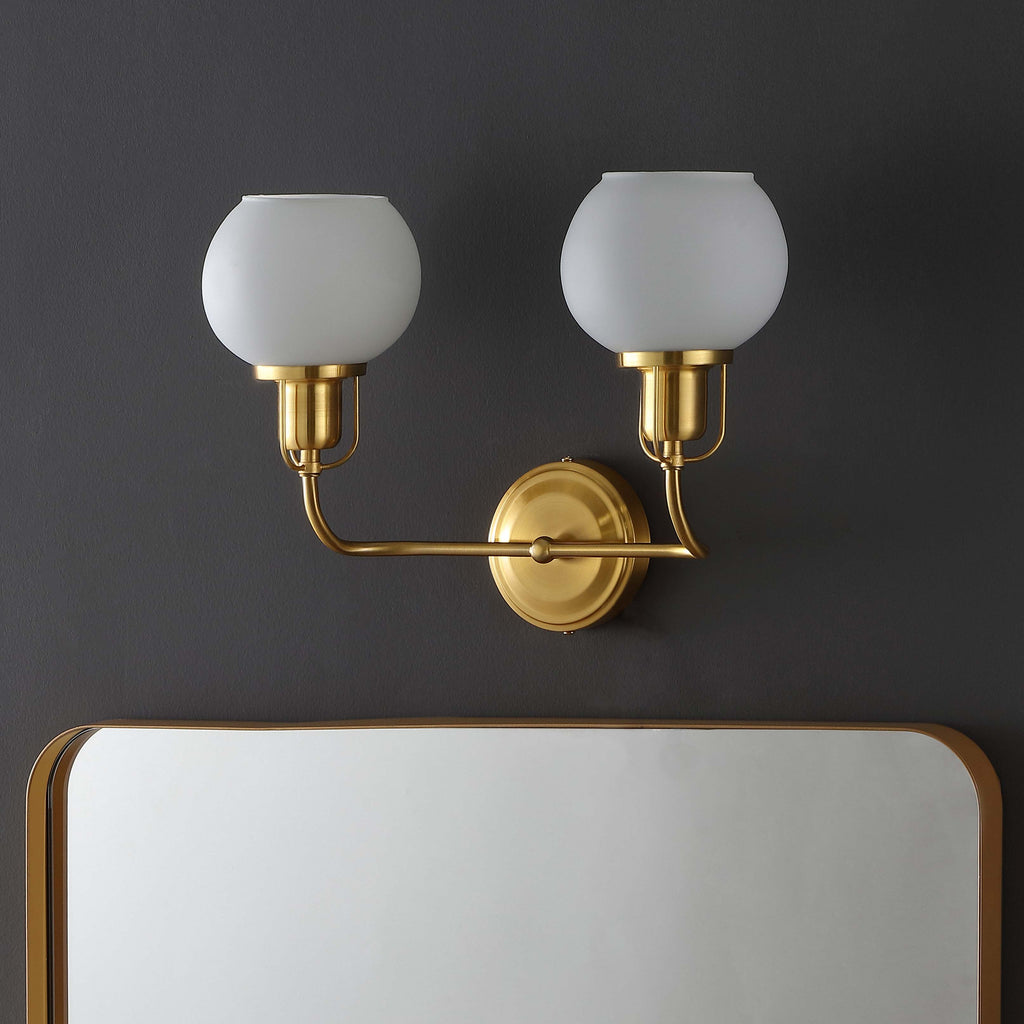 Safavieh Fenris Wall Sconce - Satin Brass/Opal