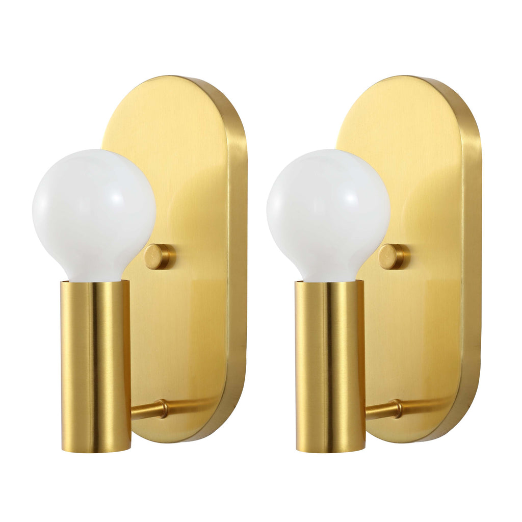 Safavieh Irima Wall Sconce - Satin Brass/Opal (Set of 2)